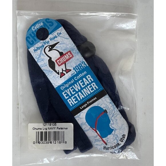 Chums Original Cotton Large End Eyewear Retainer, Navy - Picture 1 of 2